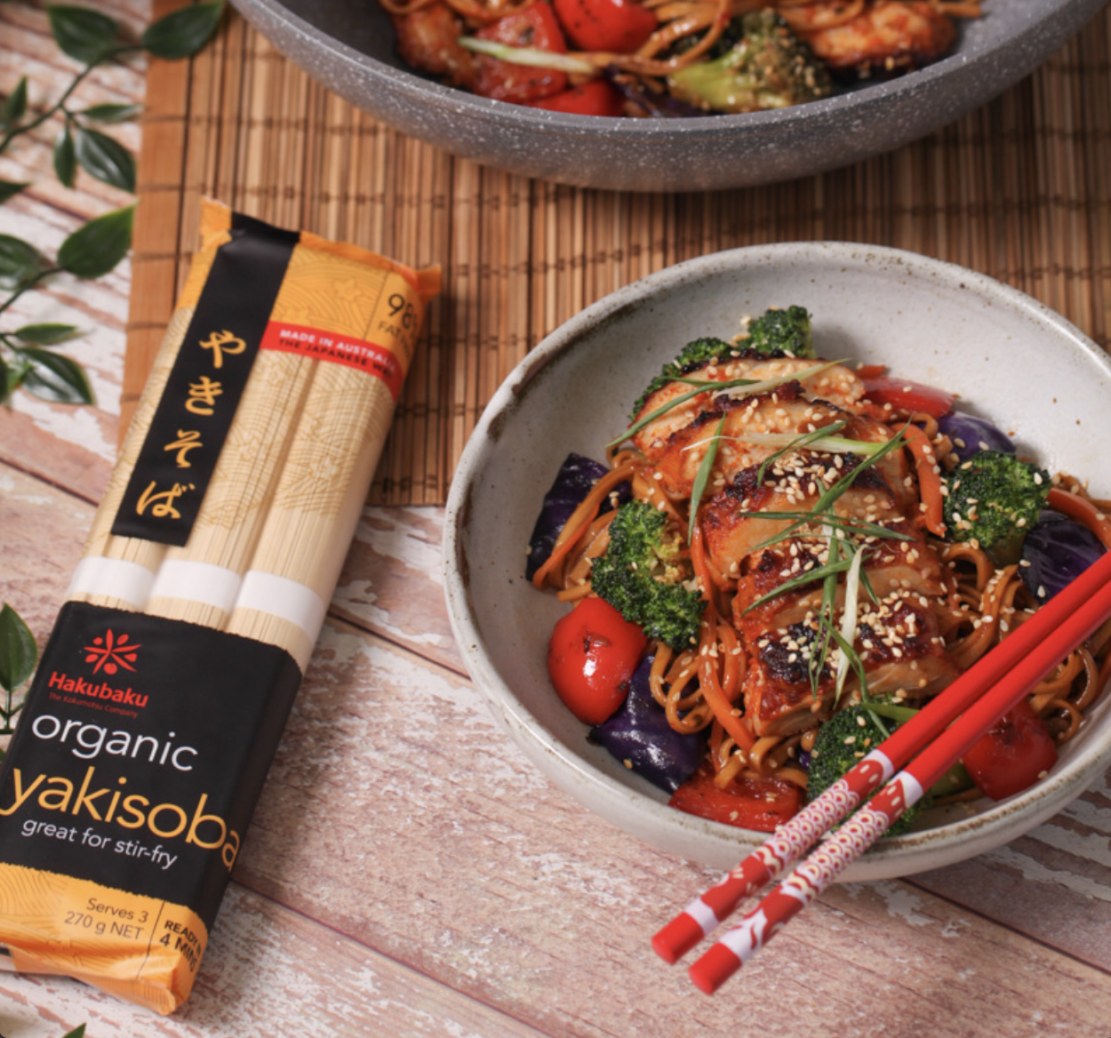 Organic Yakisoba Noodles - Hakubaku